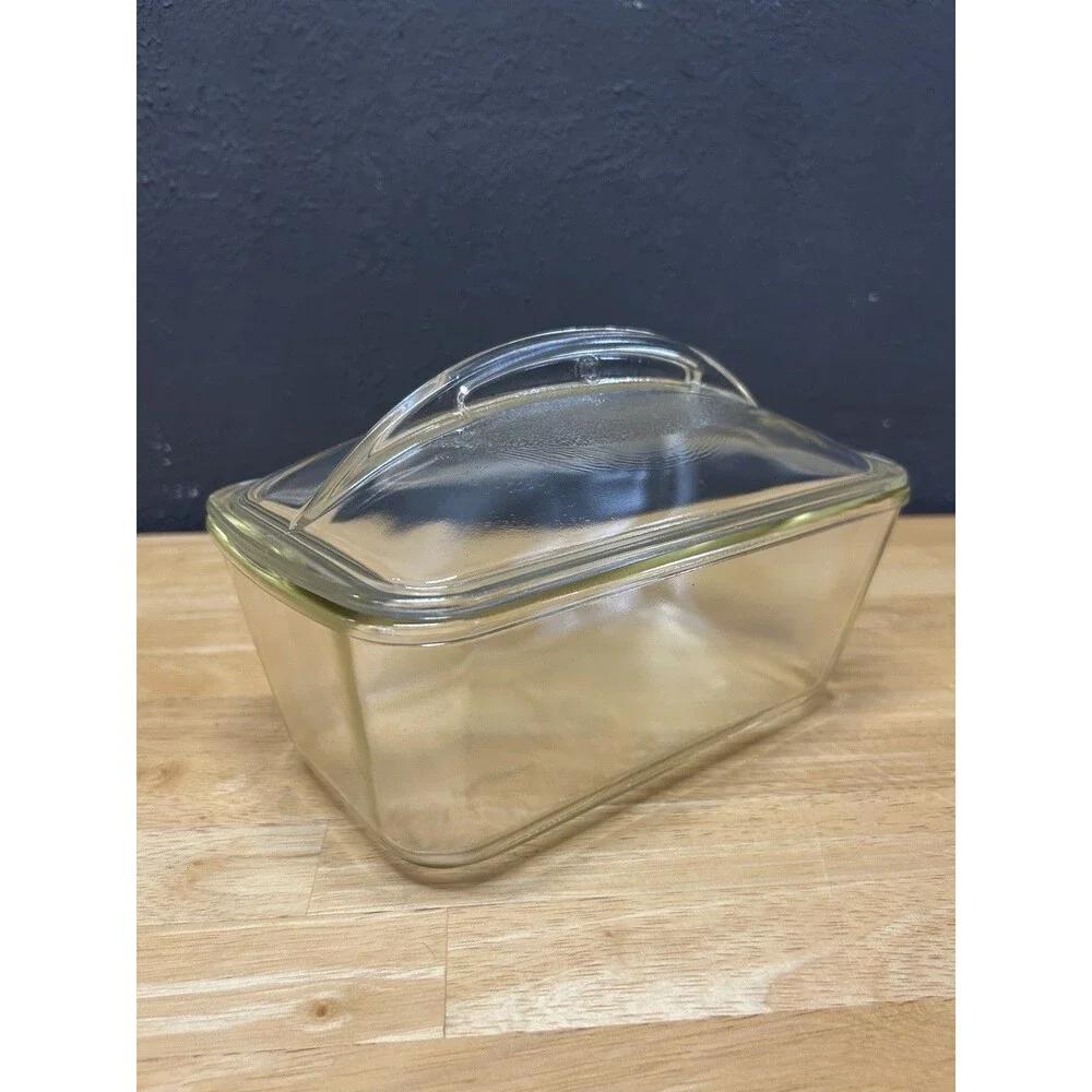 Vintage Pyrex Westinghouse Glass Refrigerator Dish Domed Lid 9x5 S9335 MCM